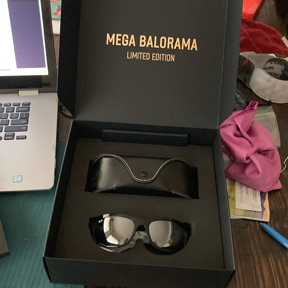 Ray-Ban mega balorama special edition silver mirror Black Sunglasses main image 9